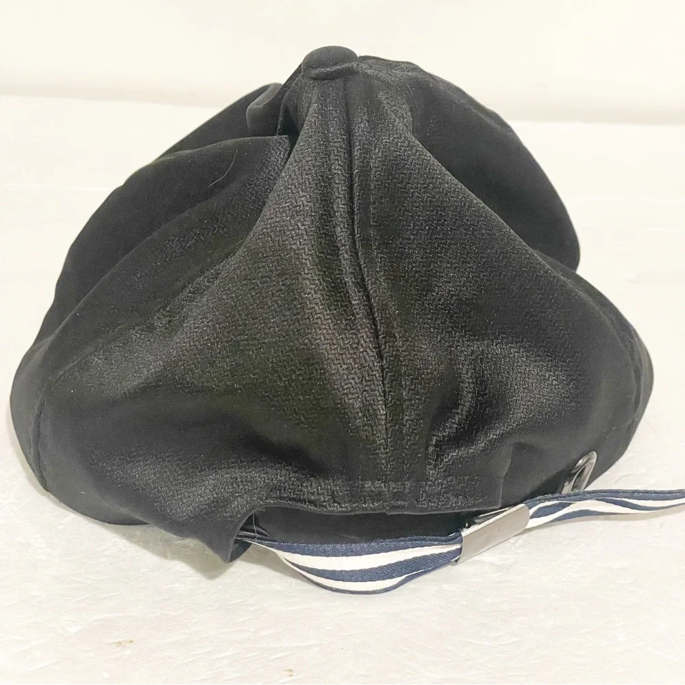 Nautica Womens One Size Black Satin Baseball‎ Cap Hat